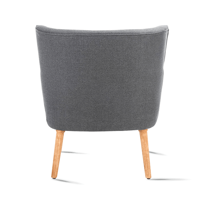 MC-1102 Midcentury Velvet Fabric Accent Arm Chair med träben